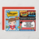 Recherche de de super héros anniversaire invitations Boy