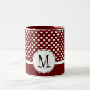 Recherche de coeur blanc rouge tasses Monogramme