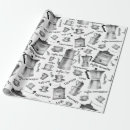 Recherche de café noir papier cadeau Noir et blanc