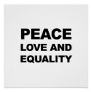 Recherche de paix et amour posters Égalité