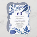 Recherche de blue floral anniversaire invitations Élégant