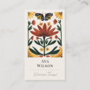 Recherche de peint à la main cartes visite Boho