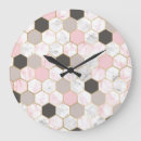 Recherche de hexagone horloges Rose