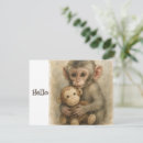 Recherche de singe mignon vœux cartes Toute personne