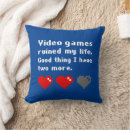 Recherche de jeux vidéo coussins Humour