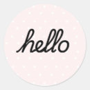 Recherche de salut et bonjour autocollants Rose