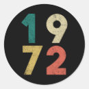 Recherche de fait en 1972 autocollants Vintage