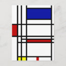 Zoek naar mondrian briefkaarten Rood