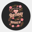 Recherche de anniversaire de juillet autocollants Indépendance