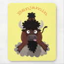 Recherche de bison tapis souris Jaune