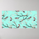 Recherche de oiseau sur la branche posters Aquarelle