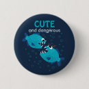 Recherche de poissons mignons badges Pour enfants