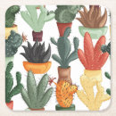 Zoek naar cactussen onderzetters Waterverf