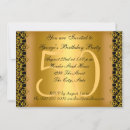 Recherche de black and gold 50th anniversaire invitations Noir et or