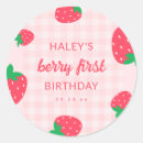 Zoek naar baby eerste verjaardag stickers Aardbei