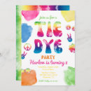 Zoek naar tie dye party invitations Hippy verjaardag