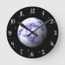 Recherche de planète bleue horloges Globe