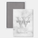 Recherche de marbre blanc magnets Monogramme