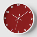 Recherche de rouge foncé horloges Uni