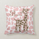 Recherche de girafe rose coussins Safari