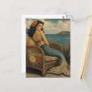 Recherche de mer vintage cartes postales Sirène
