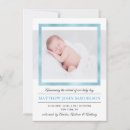 Recherche de de naissance de monogramme invitations Bleu