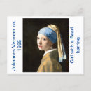 Zoek naar meisje parel briefkaarten Blauw