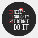 Recherche de naughty list autocollants Joyeux noël
