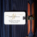 Recherche de doré bagages étiquettes Monogramme
