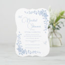 Recherche de douche nuptiale vintage invitations Bleu