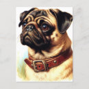 Recherche de peinture de carlin cartes postales Chiot