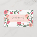 Recherche de vignes vertes cartes visite Féminine