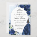 Recherche de bleu et argent invitations Floral