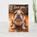 Recherche de bouledogues vœux cartes Pour elle