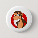 Recherche de singe drôle badges Chimpanzé