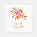 Zoek naar oranje bloemen servetten Baby shower
