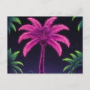 Recherche de rose fluorescent cartes postales Rétro