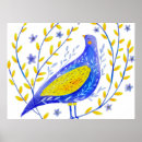 Recherche de oiseau sur la branche posters Moderne