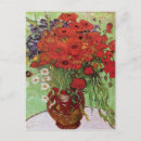 Recherche de marguerite rouge cartes postales Van gogh