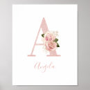 Recherche de rose pâle art Monogrammé