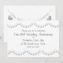 Recherche de 25èmes de mariage anniversaire invitations Argent