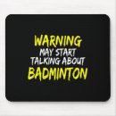 Recherche de badminton drôle tapis souris Raquette
