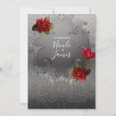 Recherche de rouge argent invitations Rose