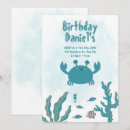 Recherche de crabes invitations Pour enfants