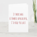 Recherche de zombis dans mon vœux cartes Valentine drôle