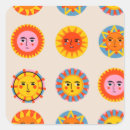 Recherche de visage abstrait autocollants Illustration