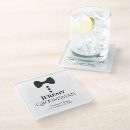 Recherche de wedding favor dessous de verres Noir et blanc