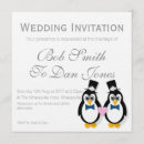 Recherche de pingouin mariage invitations Épouser