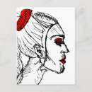 Recherche de visage de femme cartes postales Maquillage