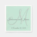 Recherche de vert menthe serviettes Monogramme